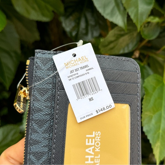 Michael Kors Jet Set TZ Coin Wallet MK Admiral - Picture 5 of 8